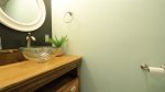 Lower Level Bathroom in Beautiful Campton NH Condo 